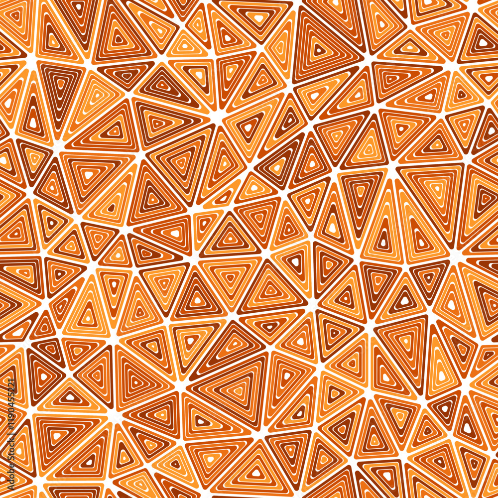 Poster triangles background. medium shape size. multiple repeated inner triangles. mono-tone colored style.