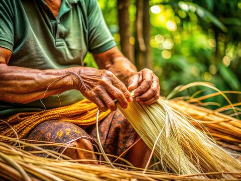 From field to fiber: Explore the close-up artistry of traditional abaca harvesting and processing in the Philippines.