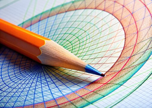 Geometric precision: a pencil drawing reveals the hyperbolic shape, symbolizing mathematical elegance and scientific principles.
