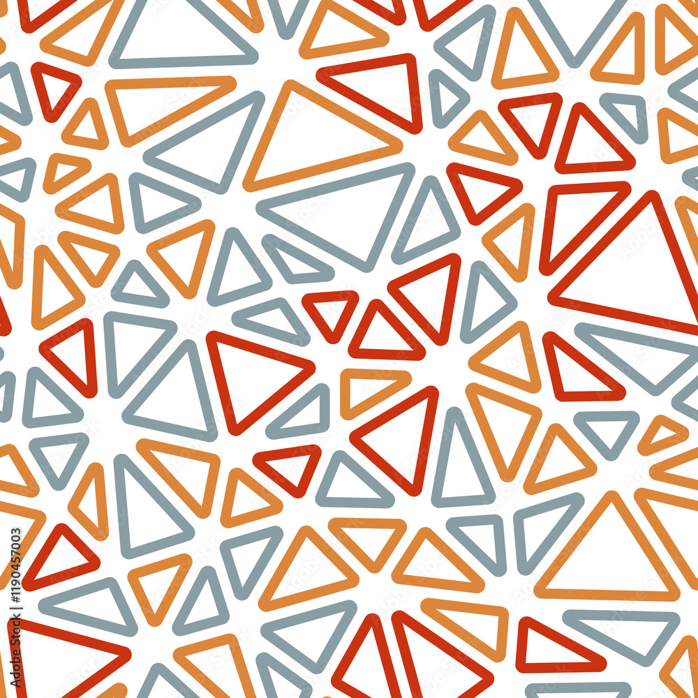 Poster mosaic background. medium triangles size. multiple colors style. rounded triangles outlined. repeata
