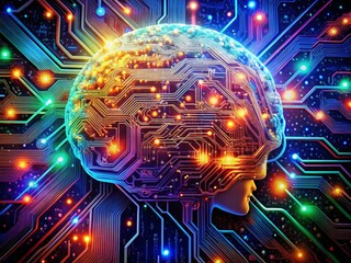 Abstract Processor Brain: Intricate Circuitry of Modern Technology