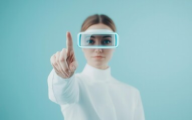 A holographic virtual assistant guiding users through a product demo, interactive innovation, digital customer journey