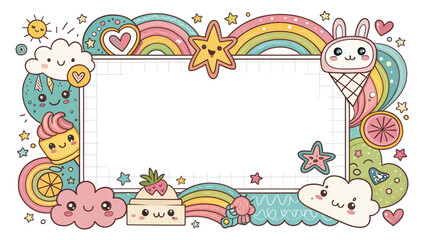 Design, Border, Frame, Card, Photo Frame, Texture, Graffiti Art, Cute Cartoon Pattern, Illustration Background