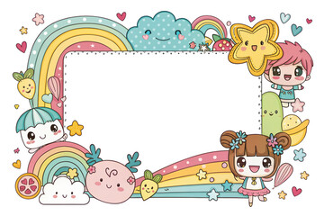 Design, Border, Frame, Card, Photo Frame, Texture, Graffiti Art, Cute Cartoon Pattern, Illustration Background