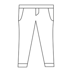 Pants, clothing design icon drawing