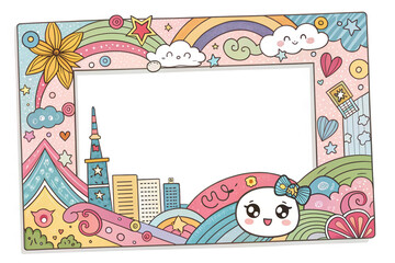 Design, Border, Frame, Card, Photo Frame, Texture, Graffiti Art, Cute Cartoon Pattern, Illustration Background