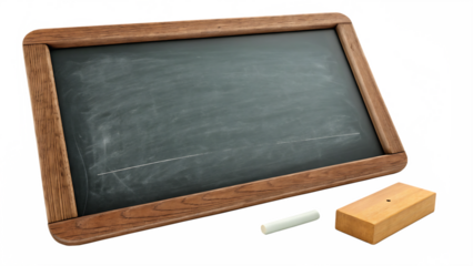 school blackboard isolated on white background PNG.AI GENERATED