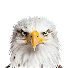 Obraz premium Majestic Bald Eagle Portrait with Intense Gaze and Distinct Features