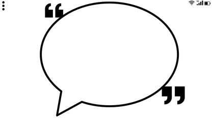 Blank Speech Bubble with Smartphone UI