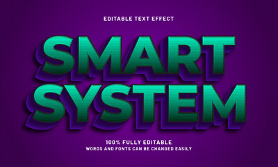 smart system editable text effects with a smart and future theme