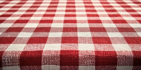 Red and White Checkered Tablecloth