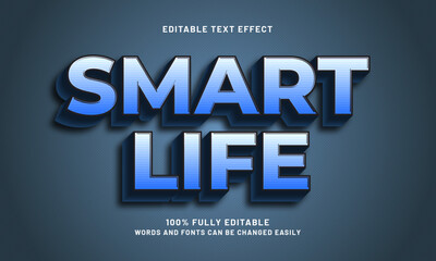 smart life editable text effects with a smart and future theme