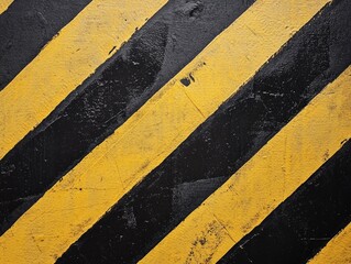 Fototapeta premium Yellow and Black Striped Wall