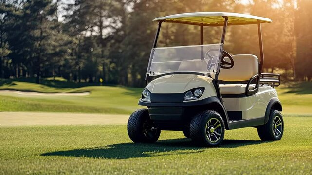 Golf cart golfing golfer grass outdoor