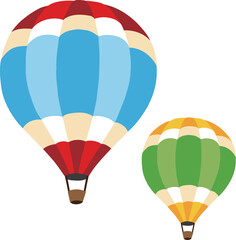 Obraz premium 気球2 手描きのゆるいシンプルイラスト