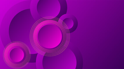 ABSTRACT BACKGROUND GRADIENT PURPLE SMOOTH LIQUID COLORFUL DESIGN WITH CIRCLE GEOMETRIC SHAPES VECTOR TEMPLATE GOOD FOR MODERN WEBSITE, WALLPAPER, COVER DESIGN 
