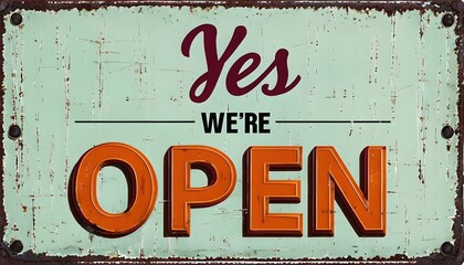 Yes, We Are Open Shop Banner Design