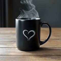 cup of coffee with heart