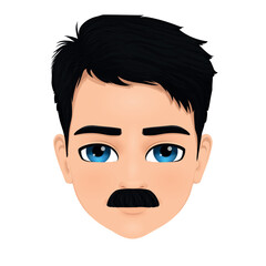 portrait of man with mustache