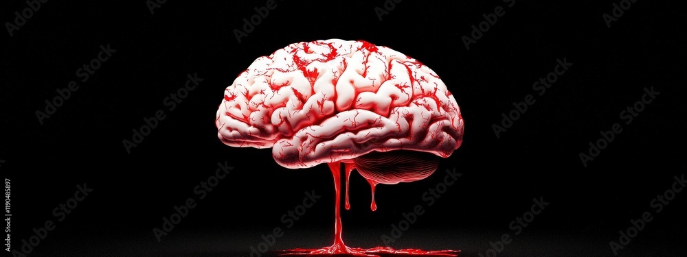 Aufkleber a symbolic image of a brain regaining its glow after stroke recovery.