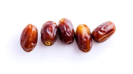 Dates fruits isolated on white background