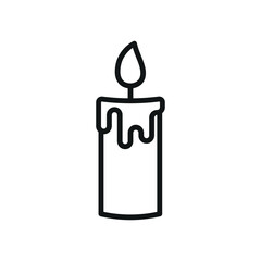 Candle icon with a minimalist and modern look, perfect for capturing attention in wellness, aromatherapy, or lifestyle-themed projects