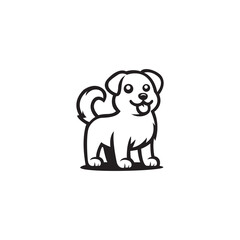 Vector of dog on white background