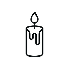 Candle icon with a minimalist and modern look, perfect for capturing attention in wellness, aromatherapy, or lifestyle-themed projects