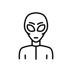 alien icon vector, line style icon