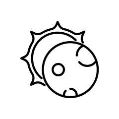 Obraz premium solar eclipse icon vector, line style icon