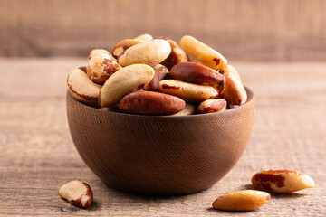 Brazil nuts in a bowl