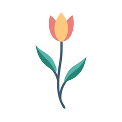 Minimalist tulip flower icon