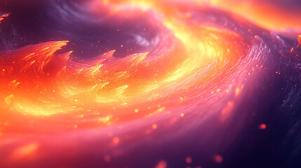 A dynamic blend of orange and purple hues, creating a smooth gradient effect