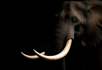 Obraz premium An Imposing Elephant Standing Tall, Generative AI