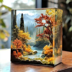 glass miniature landscape diorama