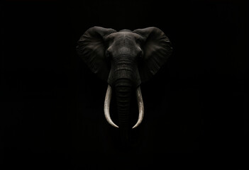 A Detailed Close-Up of an Elephant's Face in Natural Light, Generative AI