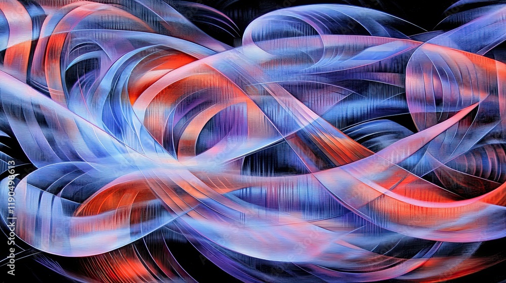 Poster fragmented beauty of light weaving through colors and space in a mesmerizing artistic display