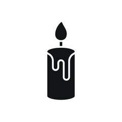 Candle icon with a minimalist and modern look, perfect for capturing attention in wellness, aromatherapy, or lifestyle-themed projects