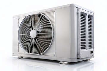 Fototapeta premium Air Conditioner Unit Isolated on White Background - Studio Shot