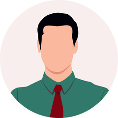 Man Faceless Avatar vector illustration