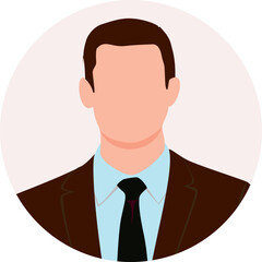 Abstract of faceless avatar of businessman, student or man.  Vector illustration