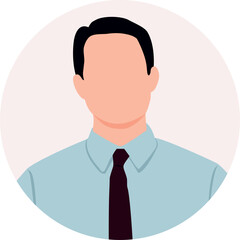 Abstract of faceless avatar of businessman, student or man.  Vector illustration