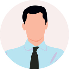 Abstract of faceless avatar of businessman, student or man. Vector illustration