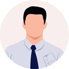 Abstract of faceless avatar of businessman, student or man.  Vector illustration