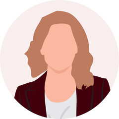 Portrait of a businesswoman for web, icon, template, webpage. 