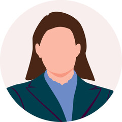 Avatar of woman. Businesswoman avatar. User profile for social media, icon and profile picture. 