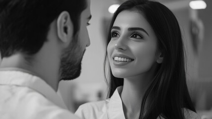 Fototapeta premium Couple Portrait Black and White
