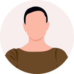 Faceless portrait of businesswoman for social media profile picture. Icon, user profile, person icon, profile picture. Suitable for social media profiles, icons, screensavers and web page. 