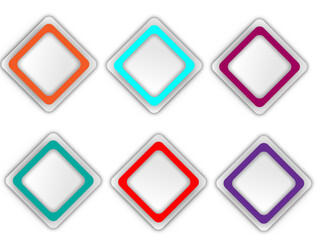 Button set of geometric shape | 3d button shape abstract design with  diamond shape| Modern geometric button set fur banner, flyer, texture, futuristic design 