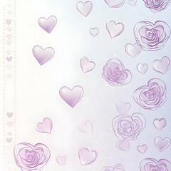 seamless background with hearts